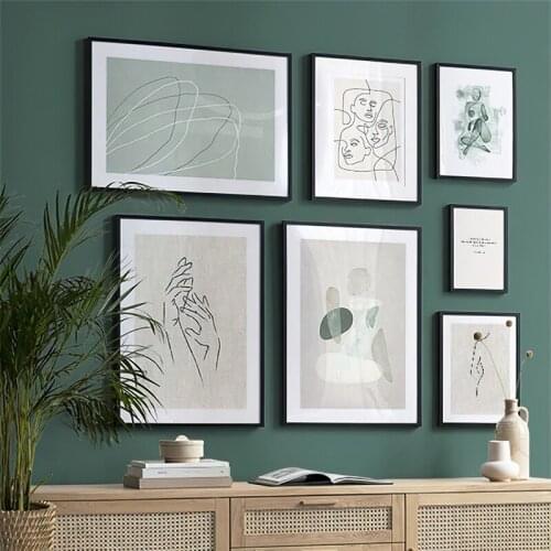 Modern Abstract Line Drawing Picture Figure Body Hand Poster Canvas Painting Wall Art Print Home Decor For Living Room Bedroom