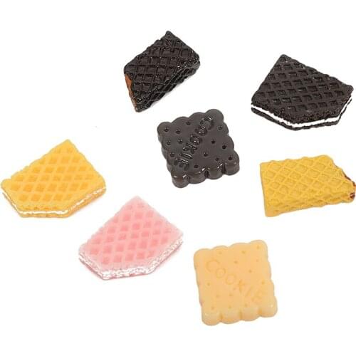 20Pc Resin Kawaii Accessories Chocolates Waffle Flatback Cabochon Embellishment For Scrapbooking Diy Decoration Craft Mixed
