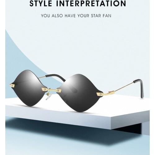 Fashion Rimless Square Sunglasses Vintage Brand Design woMen Sun Glasses Luxury Male Sunglass UV400 Shades gafas de sol hombre