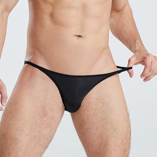 Men Briefs Underwear Mens Sexy Perspective Mini Briefs Bikini Underpants Man U Convex Ultra Thin Panties Hombre
