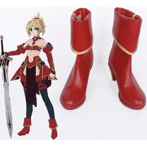 Game Fate Apocrypha Cosplay Shoes Saber Cosplay Shoes Boots Halloween Party Women FGO Cosplay Daily Leisure Shoes