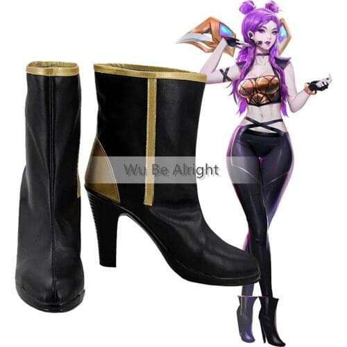 Game LOL KDA Kaisa Cosplay Shoes Women High-Heeled Boots KDA COS Halloween Carnival Party Accessories Props Custom Made Unisex