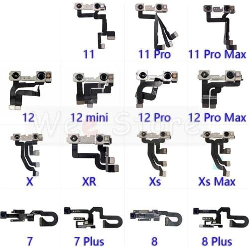 Original Front Camera Flex Original For iPhone XR Xs Max X 7 8 Plus Front Facing Camera Flex Cable No Face ID