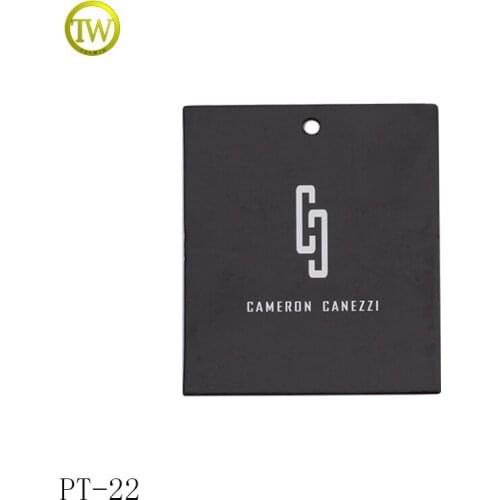 PT22 custom printing logo paper hang tags, hang tag string, clothing hang tag