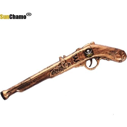 2021 Halloween Props Cosplay Plastic Accessories Plastic Ball Pirates Caribbean Gun Halloween Decoration Accessories Props Craft