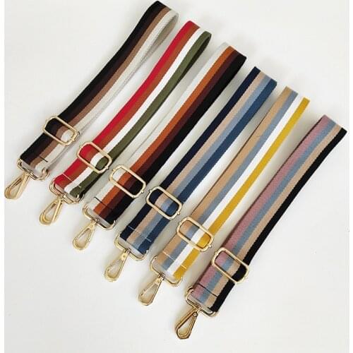 Stripe Bag Strap for Crossbody Bag Women Shoulder Bag Belt Adjustable Wide Strap Bag Part Accessories Female Messenger Bag Strap