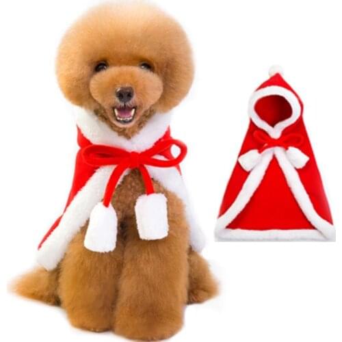 Christmas Pet Suit Cute Pet Dog Cat Hoodie Santa Claus Clothes Small Medium Cat Dog Breathable Christmas Celebration Pet Clothes