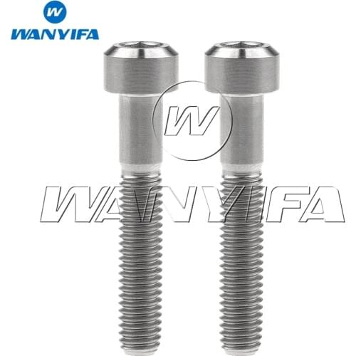 Wanyifa Titanium Bolt M6x35mm Allen Key Hex Head Screws for Bicycle Headset Stem Top Cap 2pcs