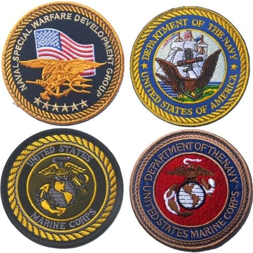 USM USN Embroidery Patch Armband Badge Military Decorative Sewing Applique Embellishment Tactical Patches