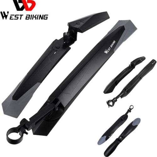 WEST BIKING 1Pair Mountain Bicycle Fender Quick Release Front Rear Cycling Fender Wings Mud Guard Bike Accessories Road Bike MTB