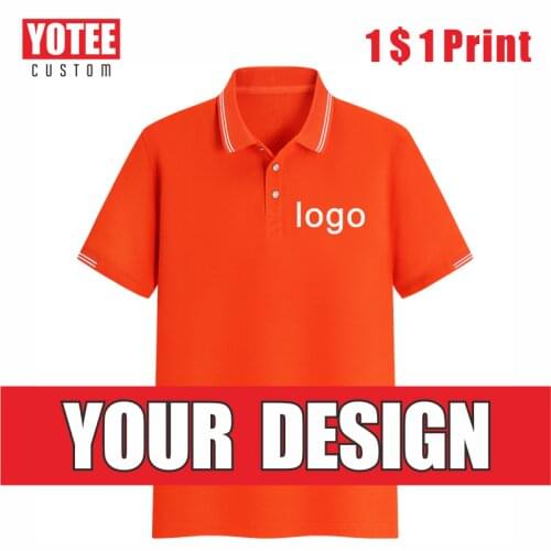 YOTEE2020 new high quality cheap short sleeve POLO company group custom embroidery fashion men and women POLO customization