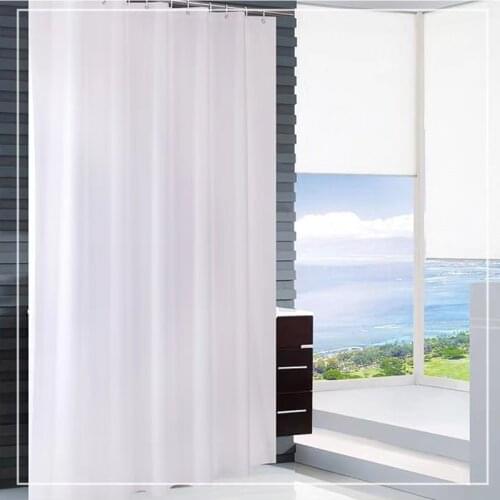 Shower Curtain 180*220 Modern Thick PEVA Solid White Luxurious Washable Waterproof Bathroom Bathtub Curtains Set Dropshipping