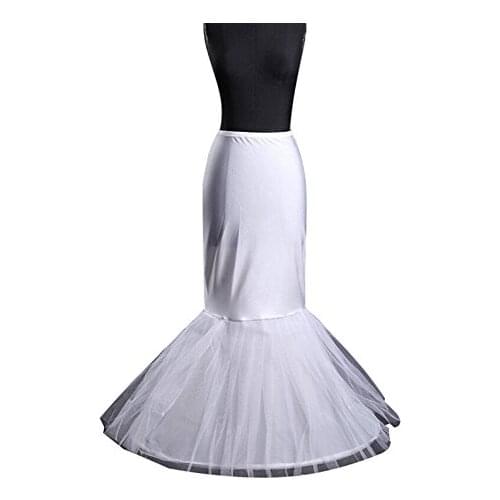 Women Bride Wedding Hoops Petticoats Mermaid Crinoline Half Slips Underskirt For Bridal Gown
