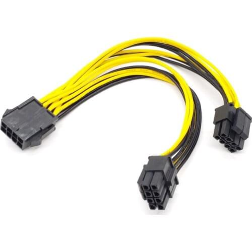 CPU 8pin one split two 8p Dual CPU power supply line one drag two dismantle 4 + 4 dual 8-pin power supply extension line