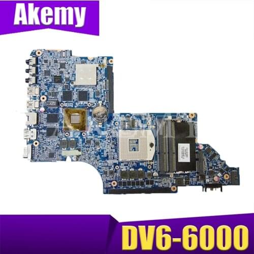 Akemy DV6-6000 motherboar 665341-001 For HP pavilion DV6 DV6T DV6-6000 original TEST MOTHERBOARD 8* Video memory GPU