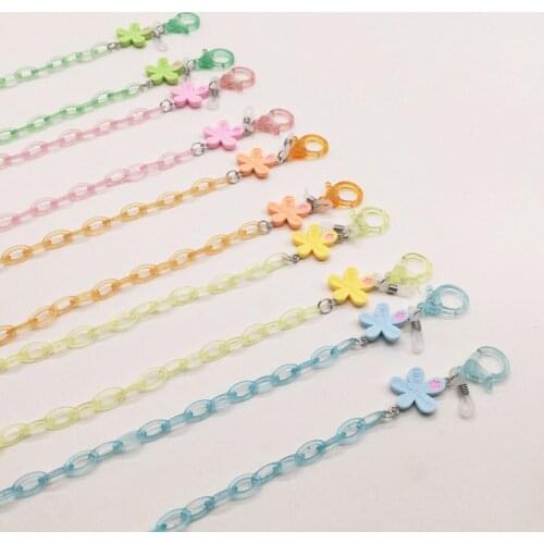 Acrylic Candy Color Eyeglass Chain Flower Mask Chain Acrylic Chain Anti-drop Candy Color Eyeglass Flower Mask Glasses Chain