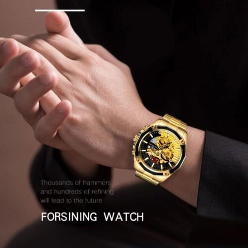2021 New Forsining Watch Automatic Skeleton Machenical Men Wristwatches Fashion Trend Sports Man Clock Relogio Masculi