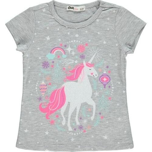 Civil Girls Female Child T-Shirt Age to Gray