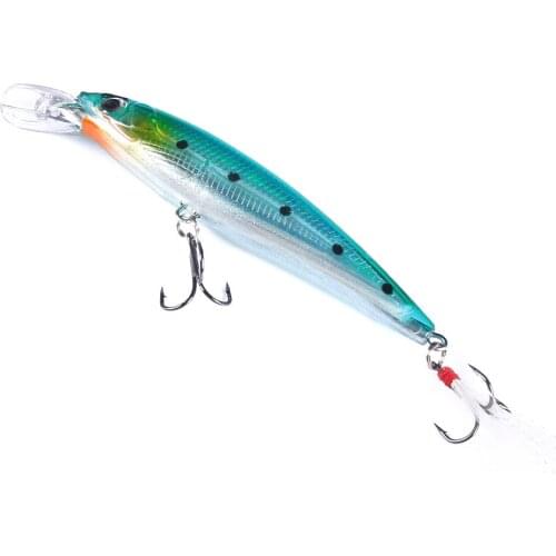 HENGJIA 1PCS Fishing Lure 11cm 12.8g Minnow Crankbait Wobblers 3D Eyes Perch Artificial Bait Carp Bait Swim Bait Fishing Pesca