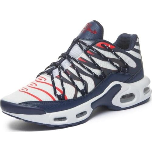 Fashion Mens Mesh Casual Shoes Lace-up Mens Shoes Lightweight Vulcanized Shoes Walking Breathable Sports Air Cushion Shoes