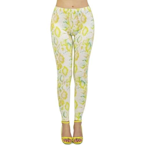 Fashion leggins mujer Green python Printing legging sexy feminina leggins fitness Woman Flexible Pants workout leggings