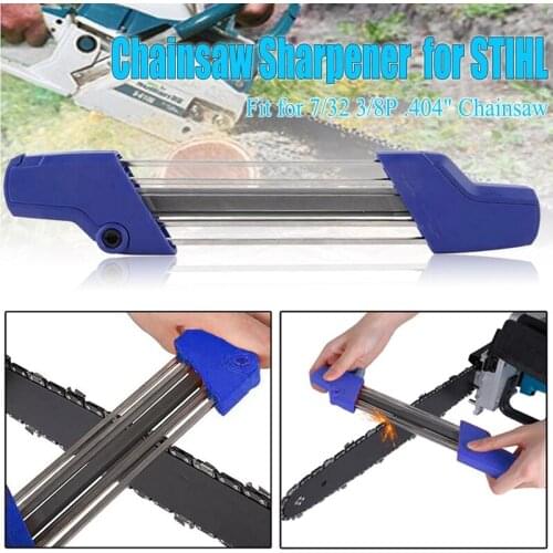 Blue 2 IN 1 7/32 5.5mm Chainsaw Chain Quick Chain Saw File Sharpener Sharpening Kit Accessory For Stihl 3/8p .404 Inch Tool