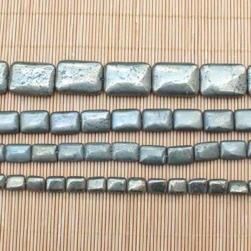 Natural Pyrite Rectangle Loose Beads 15inch per strand,For DIY Jewelry Making !We provide mixed wholesale for all items