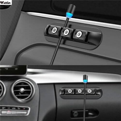 Cable Organizer Silicone Winder Flexible Wire Management Clips Cable Holder for Mouse Headphone Magnetic Charging Cable Plug Box