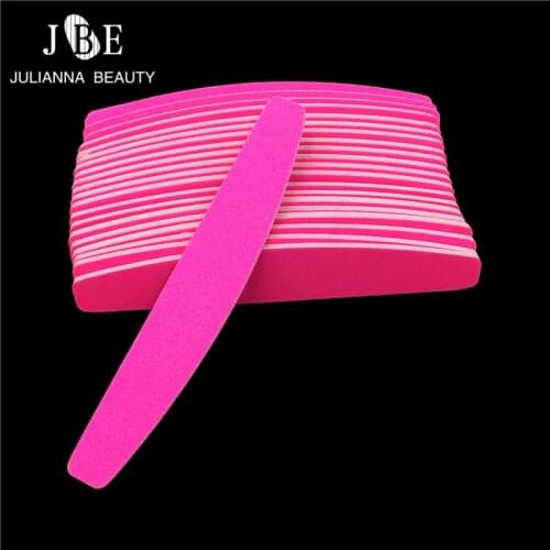 25Pcs 200/240 Nail File Sanding Polishing Buffer Block UV Gel Nail Polisher Manicure Pedicure Tools Nail Care Tools Rose Red