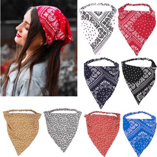 New Elastic Hair Band Cute Floral Turban Girls Print Headband Bohemia Beach Sunscreen Turban Women Hair Accessories Headwrap