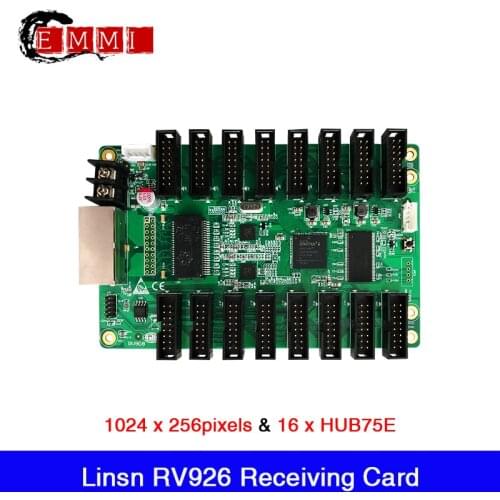 Linsn RV926 Receiver Card With 16 HUB75 Ports 256x1024 Pixels Full Color Synchronous Control System Receiving Card