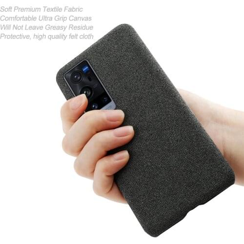 Funda Cloth Leather Case For Vivo X60 X30 X27 X50 Pro Plus iQOO 3 Neo 5 Z1x U3 U1 NEX 3 3S 5G X23 Slim Retro Cloth Hard PC Cover