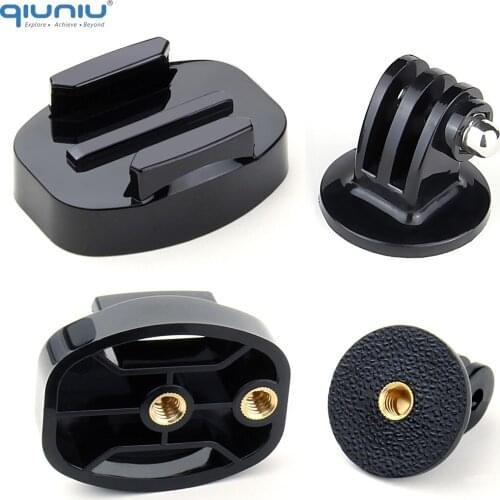 QIUNIU Quick Release Tripod Mount with 1/4 inch Nuts + Tripod Mount Adapter for GoPro Hero 8 7 6 5 for DJI OSMO Action Accessory