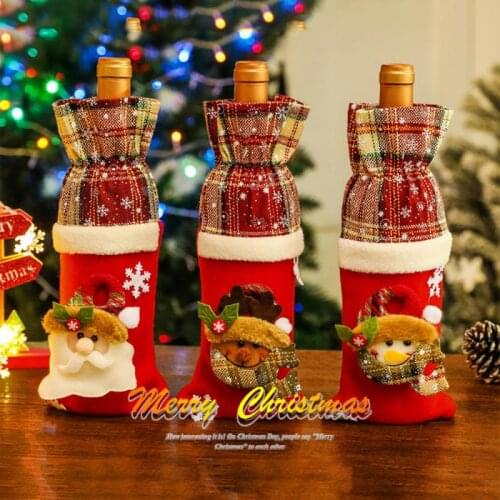 Christmas Wine Bottle Cover 2020 Merry Christmas Decorations For Home Decor Christmas Ornament New Year 2021 Xmas Navidad Gifts