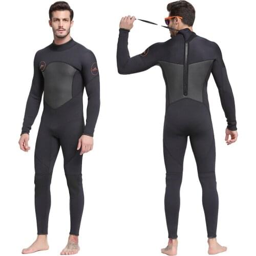 Men 2MM One-Piece Full Body Neoprene Keep Warm Back Zipper Wetsuit Scuba Surfing Snokeling Hunting Jumpsuit Swimming DivingSuit