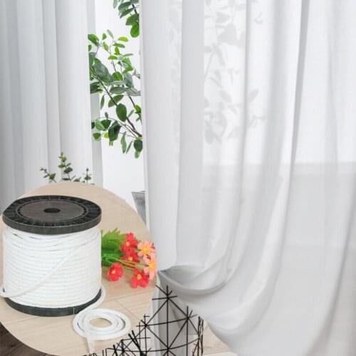 Lead Linen Weight on Bottom Super Soft Chiffon Snow Pure White Window Tulle Curtains for Living Room Sheer Voile Bedroom Veil