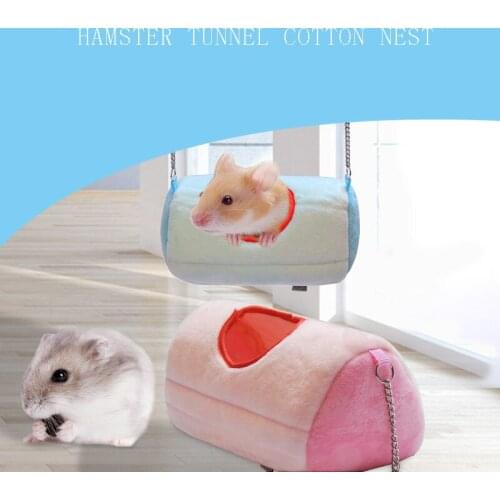 Warm Hamster Hanging House Hammock Cage Sleeping Nest Pet Bed Hamster Tunnel Toys Cage Swing Pet Supplies