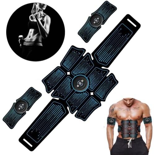 USB Rechargable Wireless EMS Electric Abdominal Muscles Trainer ABS Stimulator Body Weight Loss Massage Gym Belly Sport Fitness