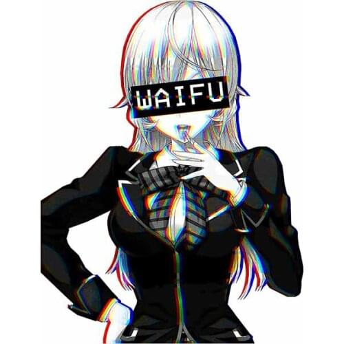 JuYouHui Exterior Accessories Decal Creative Erina Waifu The Black Sailor Uniform Girl Car Sticker Waterproof Car Window Decal