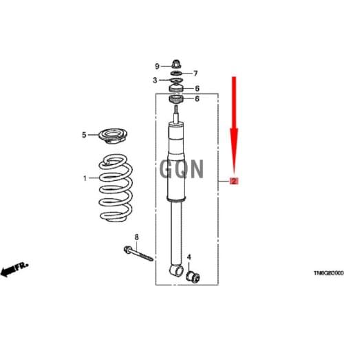 Rear shock absorber core 2014-Hon daC ITY hydraulic spring shock absorber electric vehicle nitrogen damper shock absorber core