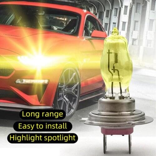 2pcs Car xenon headlight H1 H4 100W 12V super bright fog light yellow Halogen lamp headlamp car accessories