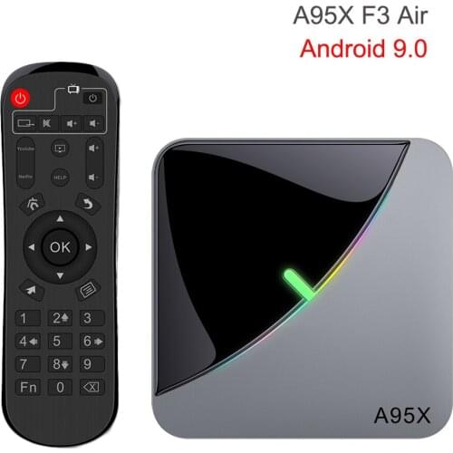 5pcs A95X F3 Air RGB Light TV Box Android 9.0 Amlogic S905X3 4GB 64GB Wifi 4K 60fps Netflix Youtube Smart TV Box A95XF3 X3