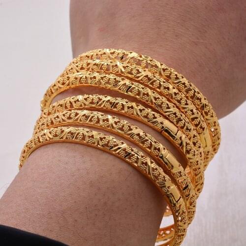 6Pieces Bracelet for Women Dubai Bangles Ethiopian Bangles African Jewelry Arab Middle East