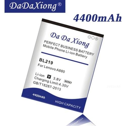 DaDaXiong Original 4400mAh BL 219 BL219 Battery For Lenovo A880 S856 A889 A890e S810t A850+ A916 Phone Battery