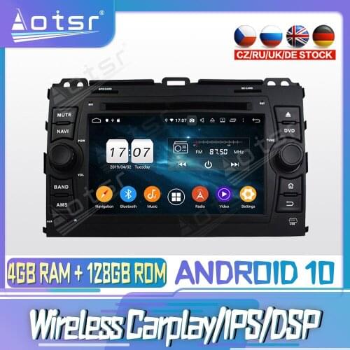Android 10 PX6 128G For TOYOTA Prado 2006 2007 2010 DVD GPS Navigation Auto Radio Stereo Video Multimedia Player HeadUnit 2din