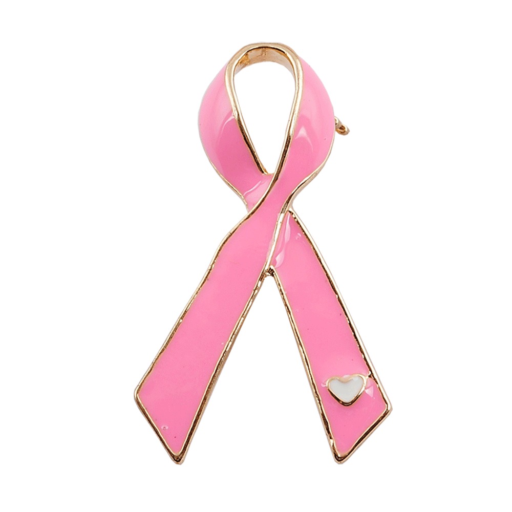 Pink Ribbon Brooches Gift of Propaganda Against AIDS Red Ribbon Brooches to Prevent Breast Cancer