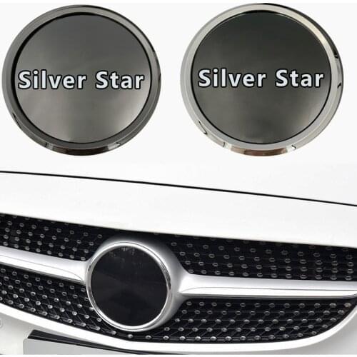 For Mercedes Benz Front Emblem Grille Badge logo Mirror A W176 B W246 CLA C117 CLS W218 GLA X156 Accessories Black Silver