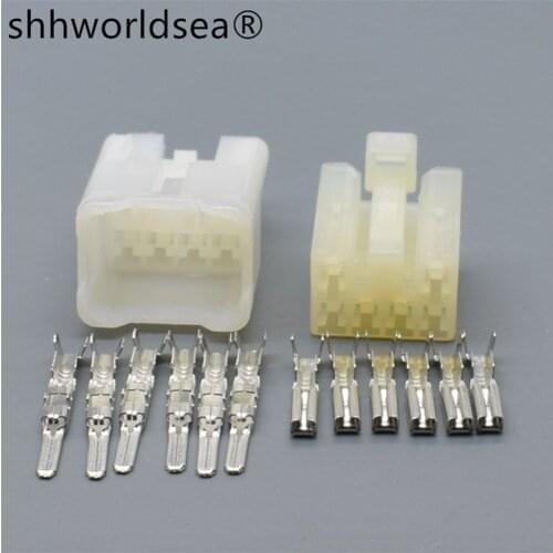 Worldgolden 6 Pin Way Auto 2.3(090) Male Female Connector Audio Modified Wiring Socket Plug For Toyota Car 7122-1360 7123-1360