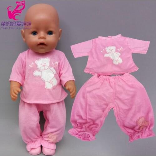 Baby Doll clothes Pink Bear Rompers 18 Inch American OG girl Doll Clothes Jumpsuit Toys Wears