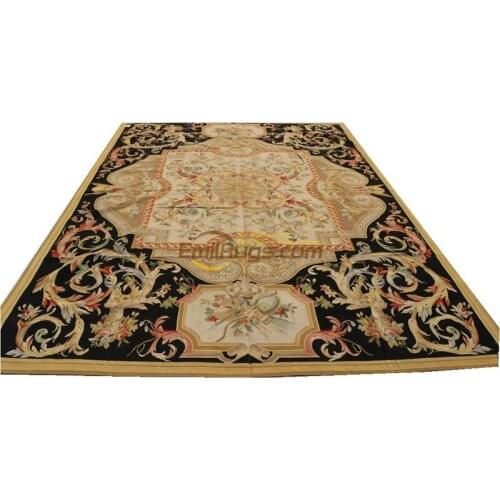 Plush rug antique aubusson rugs retro rug wool knitting carpets rug for living room